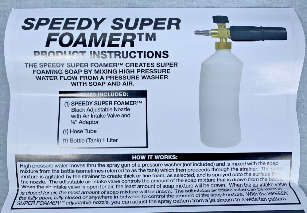 NEW Speedy Super Foamer SM Arnold E59