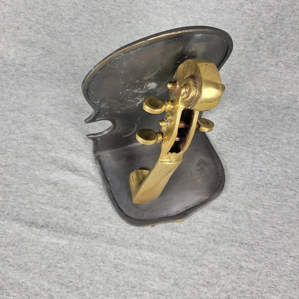 1 Book End Solid Brass Music Instrument String Violin Cello 7" (ONLY ONE) MCM