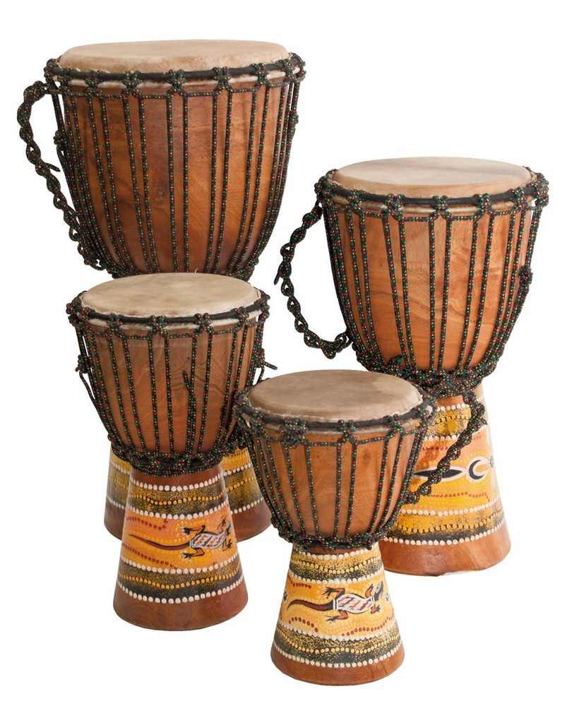 Djembe Beginner Paint,10" tall, 5-6" head