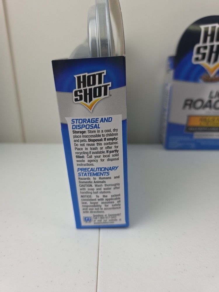 Hot Shot Liquid Roach Bait, Roach Killer, 2 Pack, 12-Count Total. Works Fast