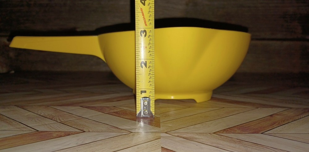 Vintage Tupperware Strainer Yellow Colander Double Spout