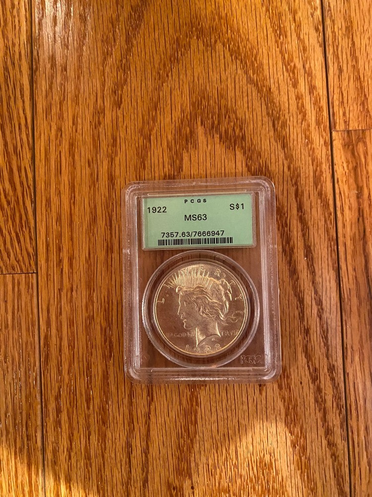 1922 Peace Dollar PCGS MS 63