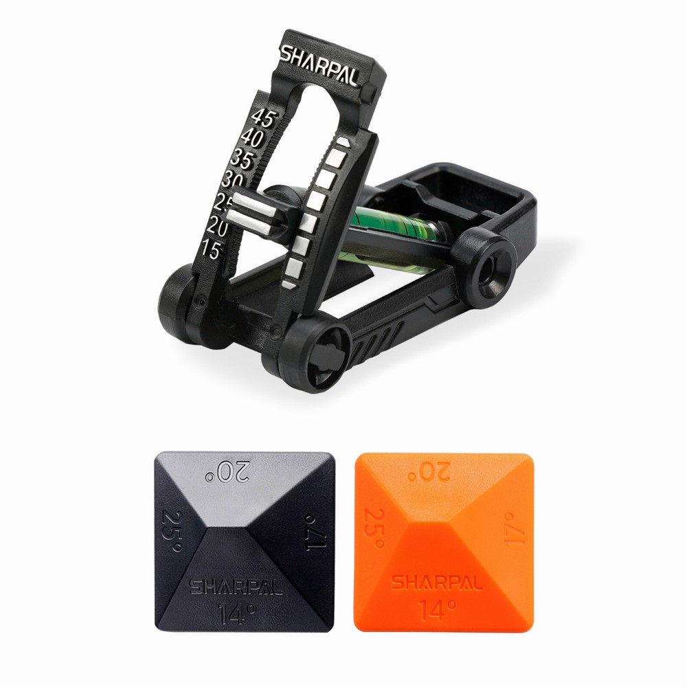 SHARPAL HOLDBUBBLE & ANGLE PYRAMID Whetstone Knife Blade Sharpener Angle Guide