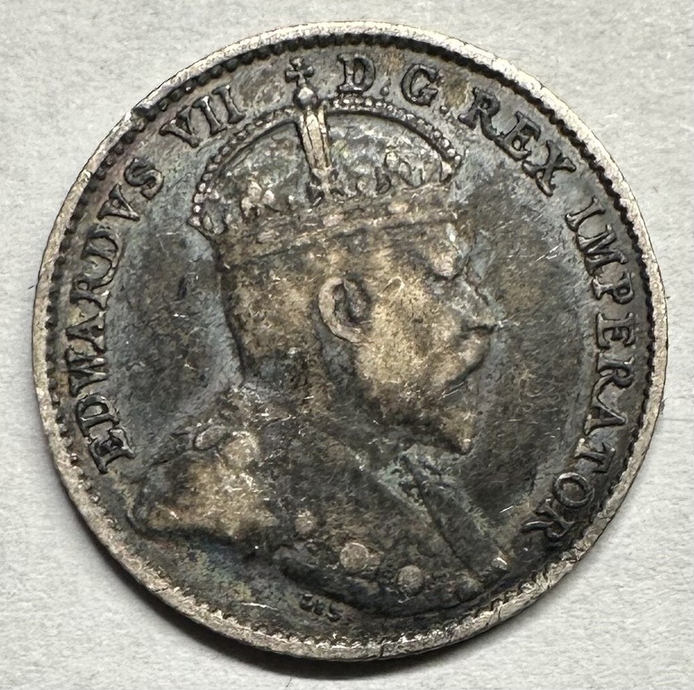 1910 Canada 5 Cents, VF Silver! #1