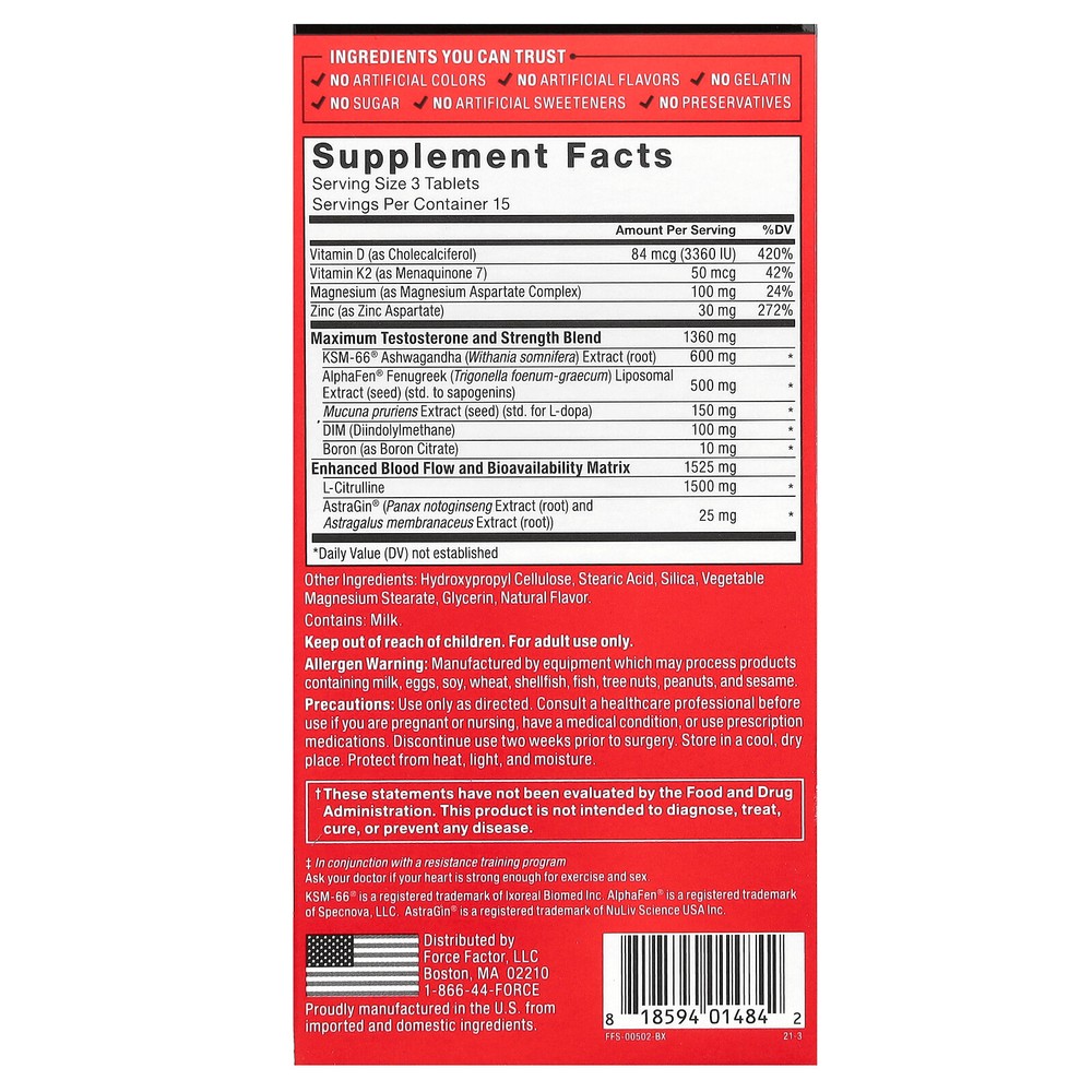 Alpha King Supreme, Elite Testosterone Booster, 45 Tablets