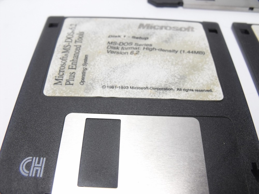 Microsoft MS-DOS 6.2 Plus Enhanced Tools – Disk 1 2 3 – 3.5” Floppy Set