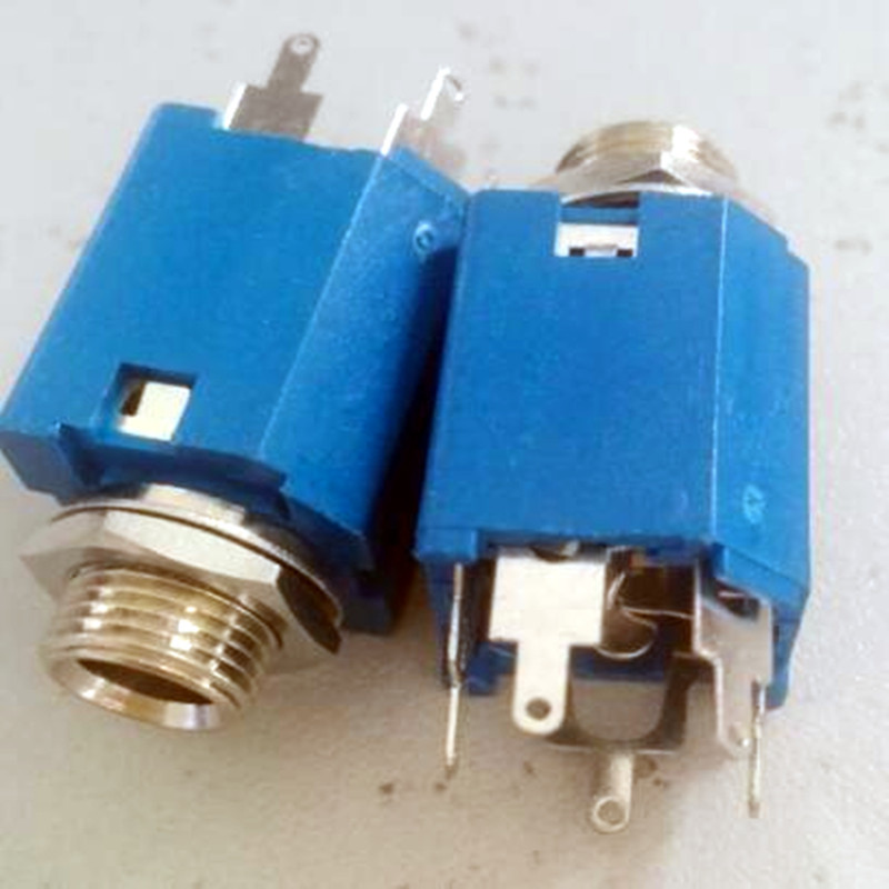 1pcs Panel Mount 1/4" Plug Stereo Mono Active Guitar Switching Jack Socket,BEJ