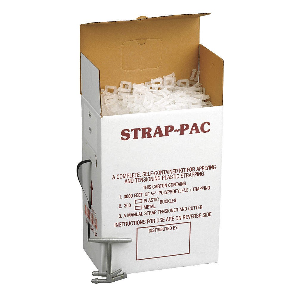 GRAINGER APPROVED 8UZ35 Plastic Strapping Kit,Standard,1/2" 8UZ35
