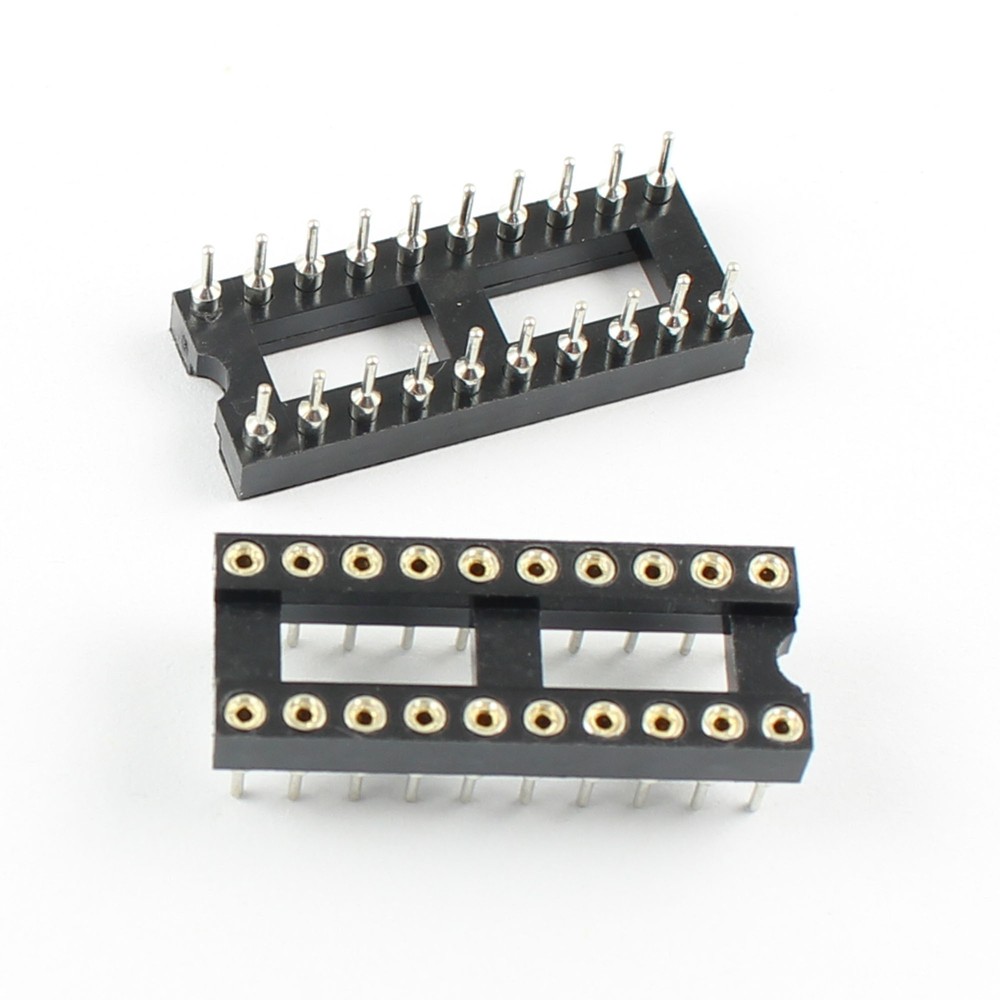 100Pcs New 20 Pin Round DIP IC Socket Adapter