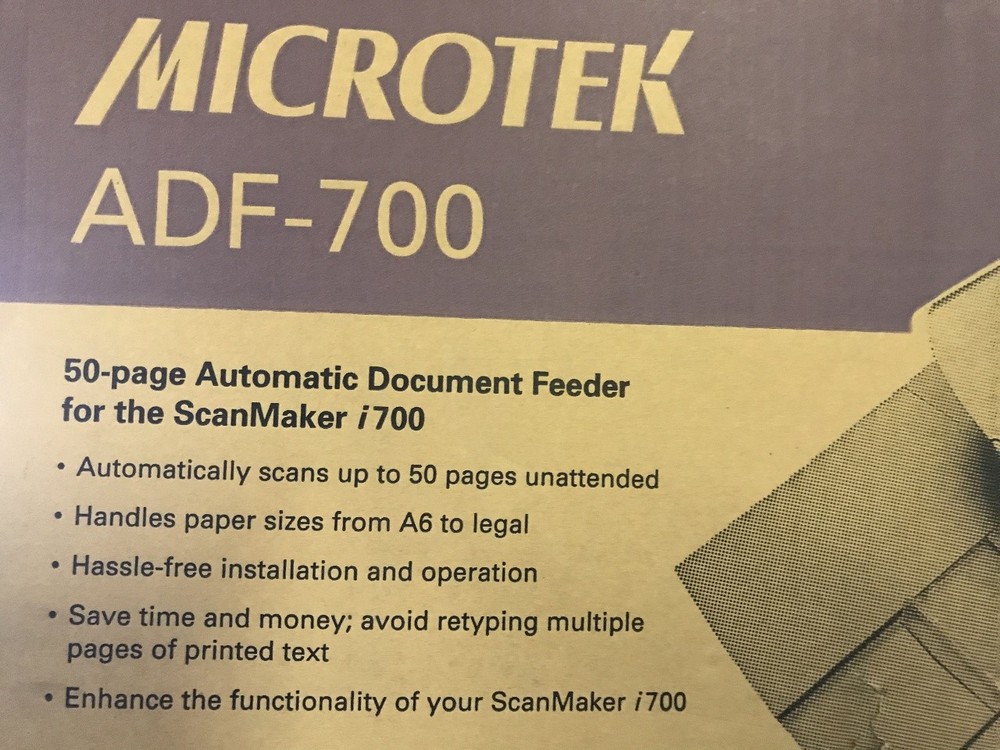 1-Microtek ScanMaker i700 & 1-Microtek 50 page document feeder ADF-700
