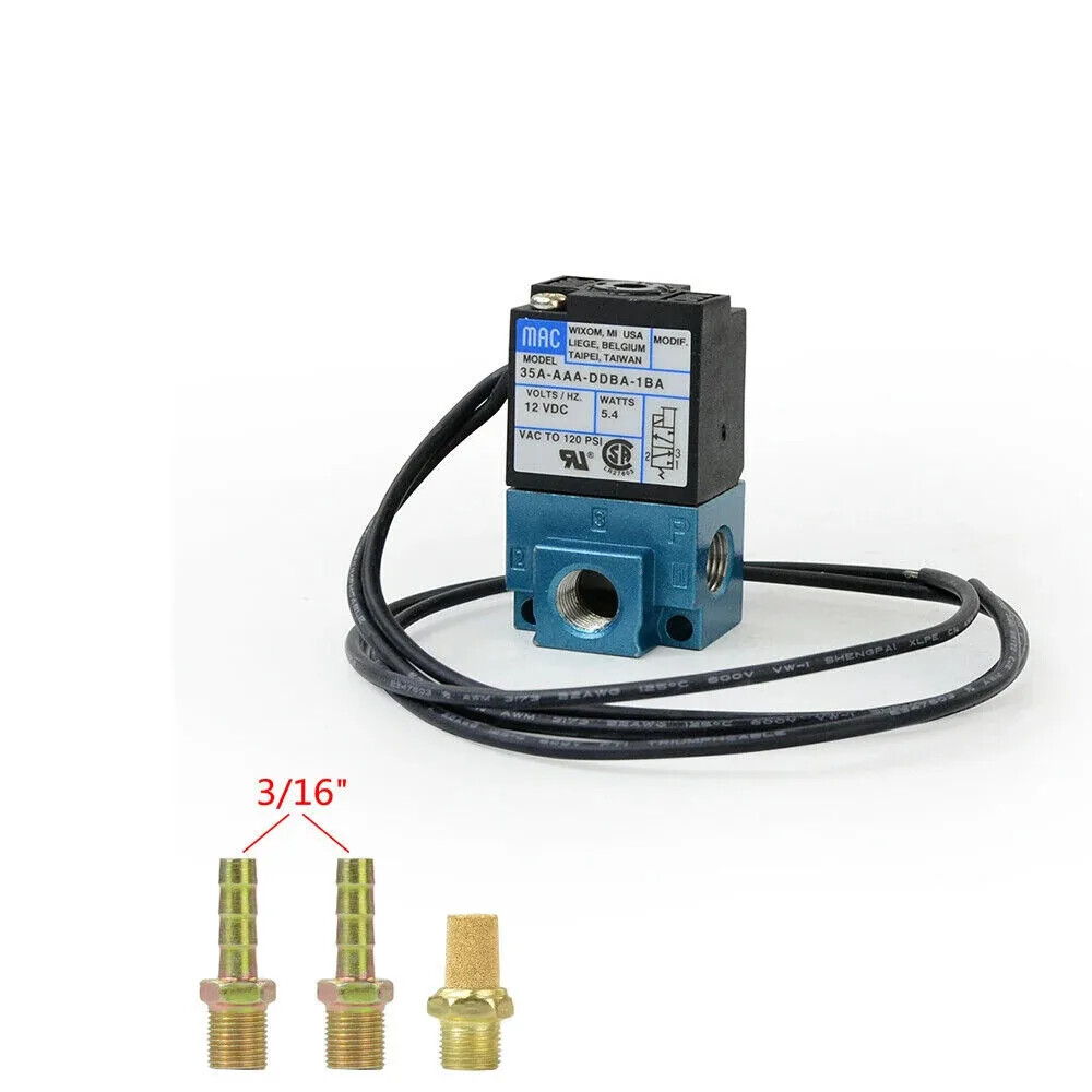12v 3 Port Electronic Boost Control Solenoid Valve For ECU With Brass Kits MAC