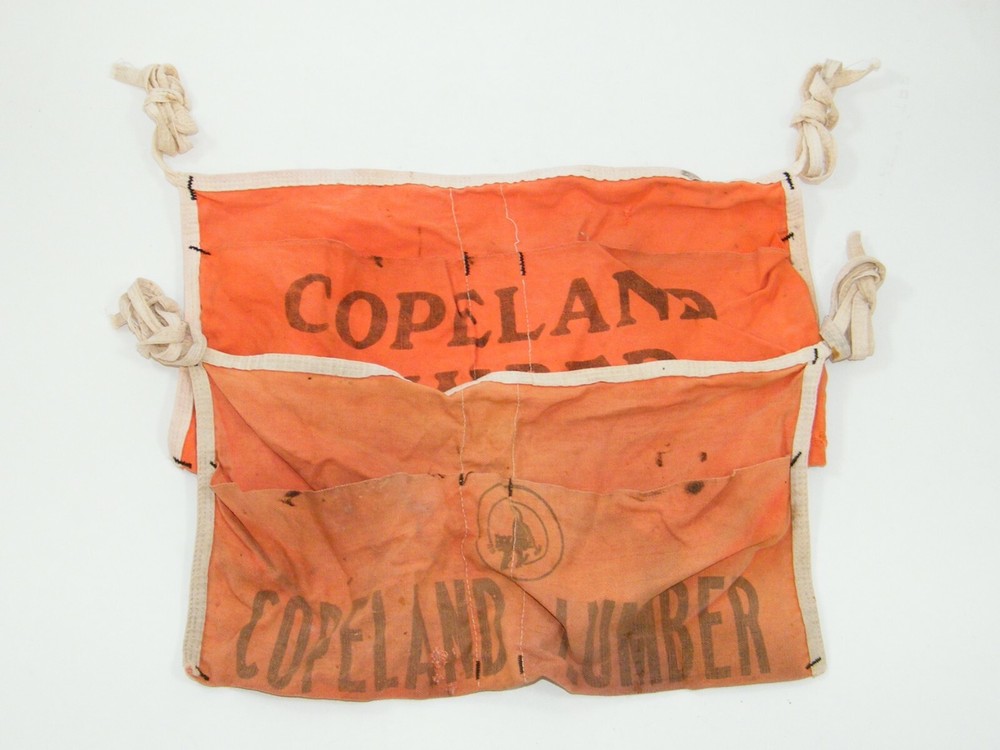 (2) COPELAND LUMBER NAIL APRONS 3 POCKET TOOLS, TIE - STRING