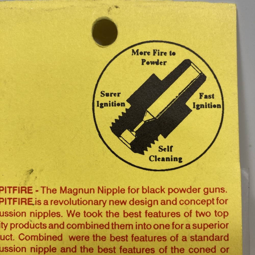 MSM Replacement Muzzleloader Spit Fire Magnum Musket Nipple 5/16x24 Thread 14140