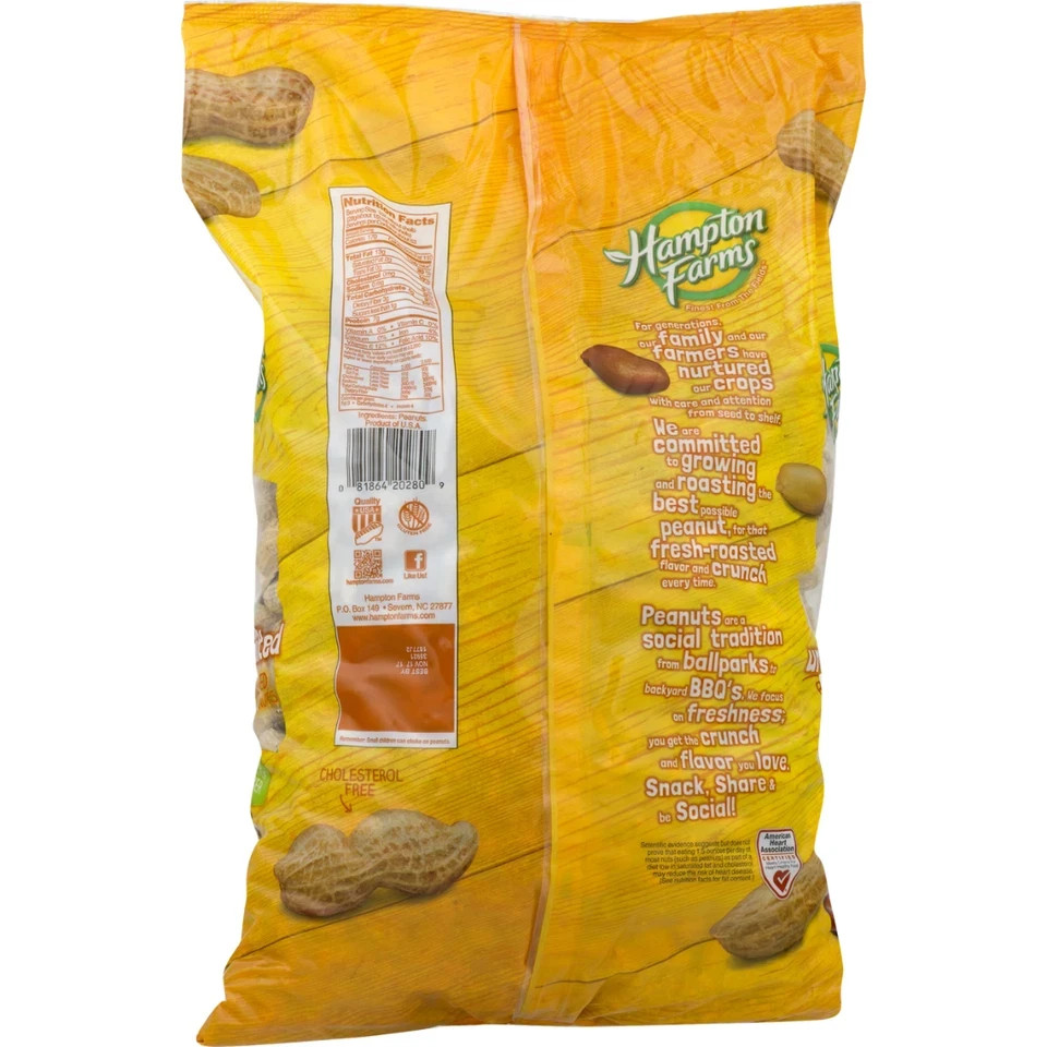 Hampton Farms Unsalted In-Shell Peanuts, 5 lbs. Multipack