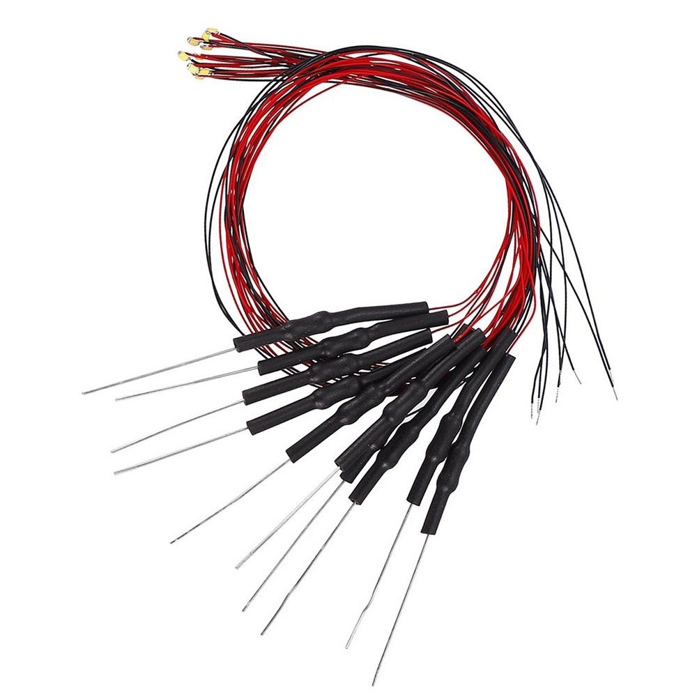 10 Pcs 0603 Micro White Pre-Wired Devices LED Light with Resistor (DC 6-18V)