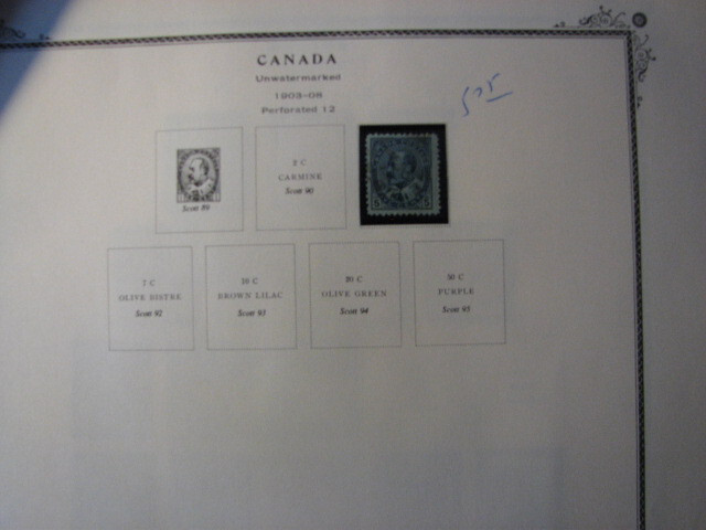 Classic Canadian Stamp Collection on Scott Pages.