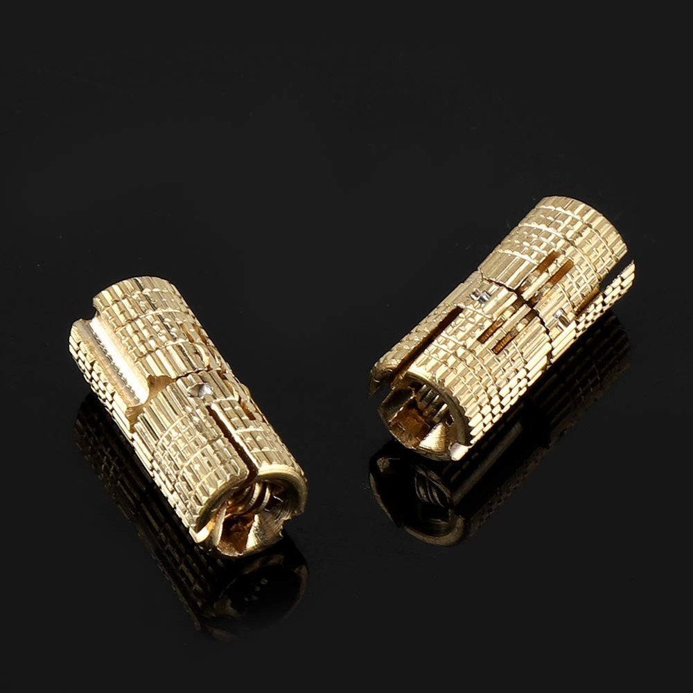 4Pcs/Pack 8mm Barrel Hinge, Box Hinges,Hidden Brass Barrel Hinges Concealed B...