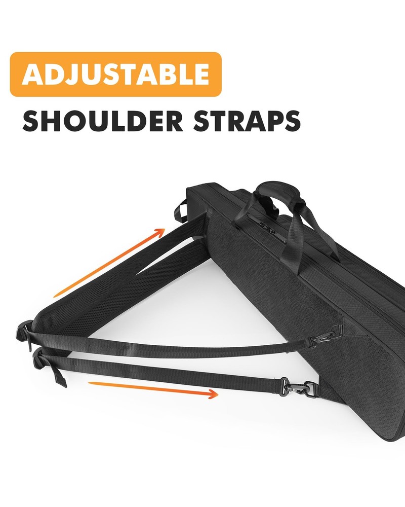 Pool Cue Case, Stick Case 4x5 with 4x5, Black