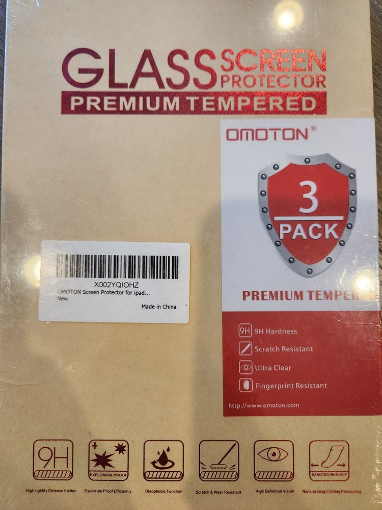 OMOTON Screen Protector For Ipad 3k NEW SEALED In Plastic