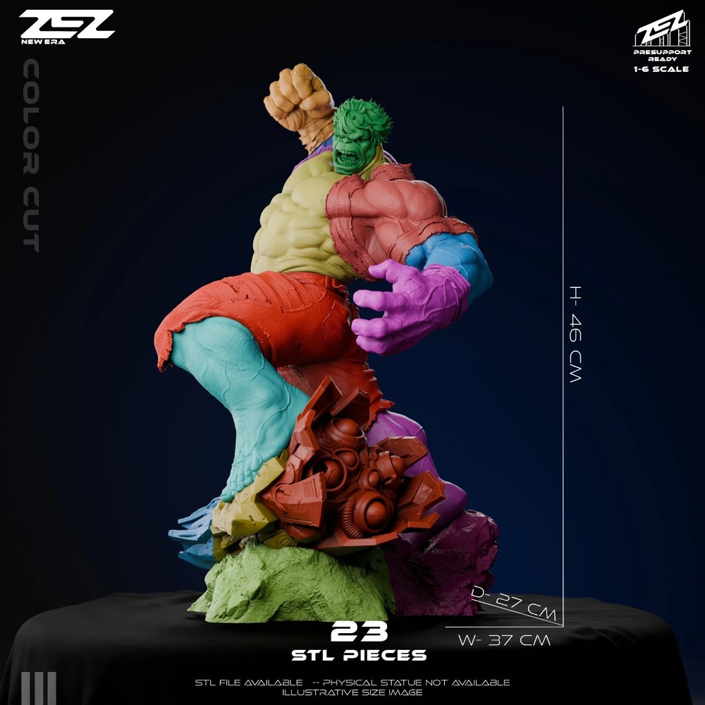 Hulk Statue 3D Printed Kit Unpainted/Unassembled