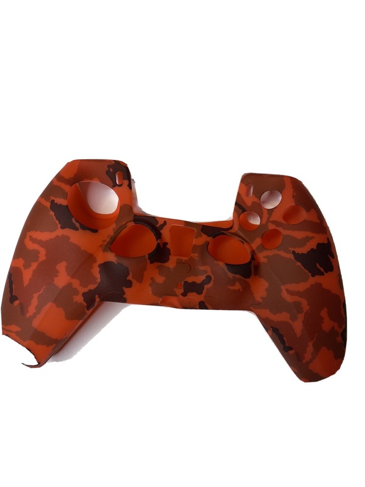 PS5 rubber controller cover red camoflage