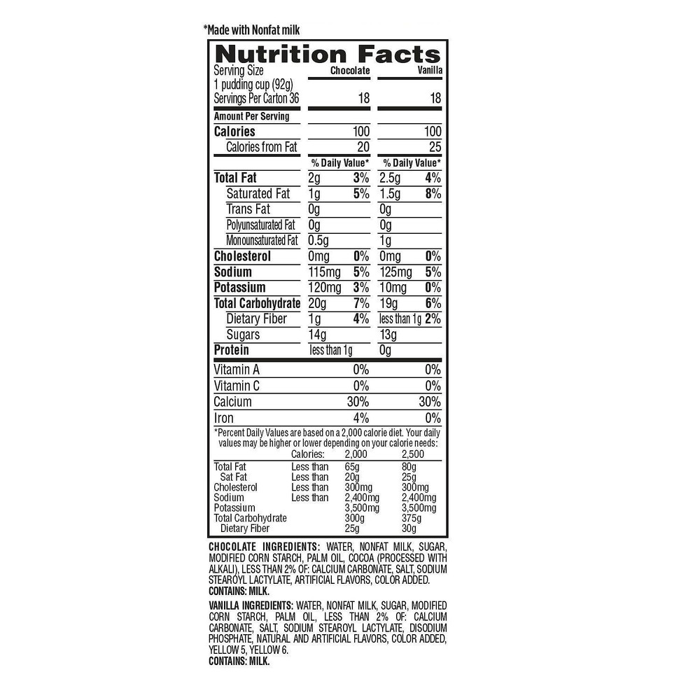 Hunts- Pudding, 3.25 Oz, 36 Cups Variety Pack