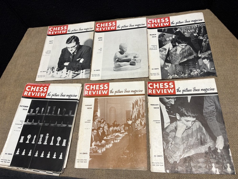 1959 Chess Review magazine, all 12 issues