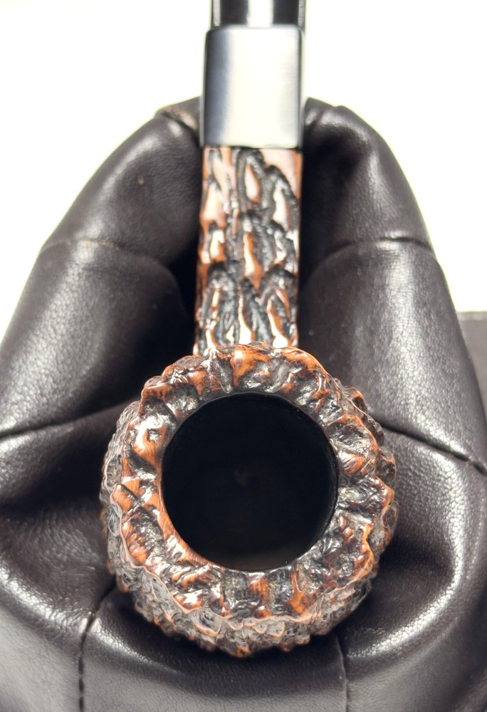 POTPOURRI Blast and Rusticate Unique Finished Straight Billiard Saddle Stem ***