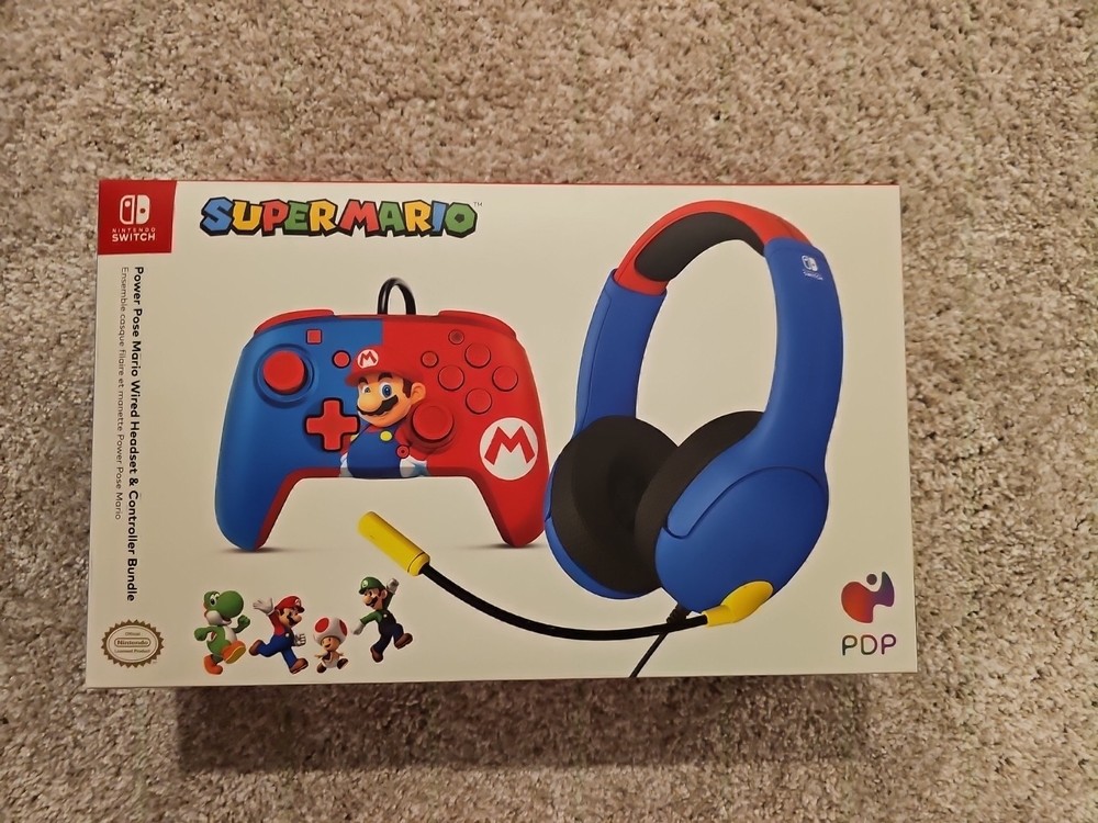 Super Mario Wired Headset Controller Bundle PDP - Nintendo Switch - FAST  SHIP