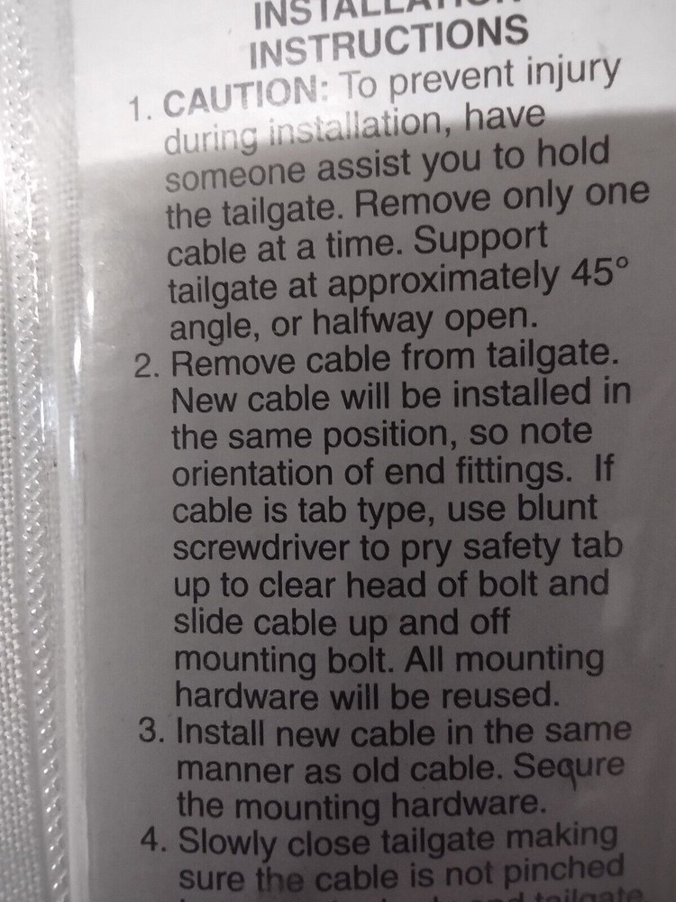 Tailgate/ Replacement Cables/ 1998-2009/ Nissan Frontier/ DORMAN/ 38541