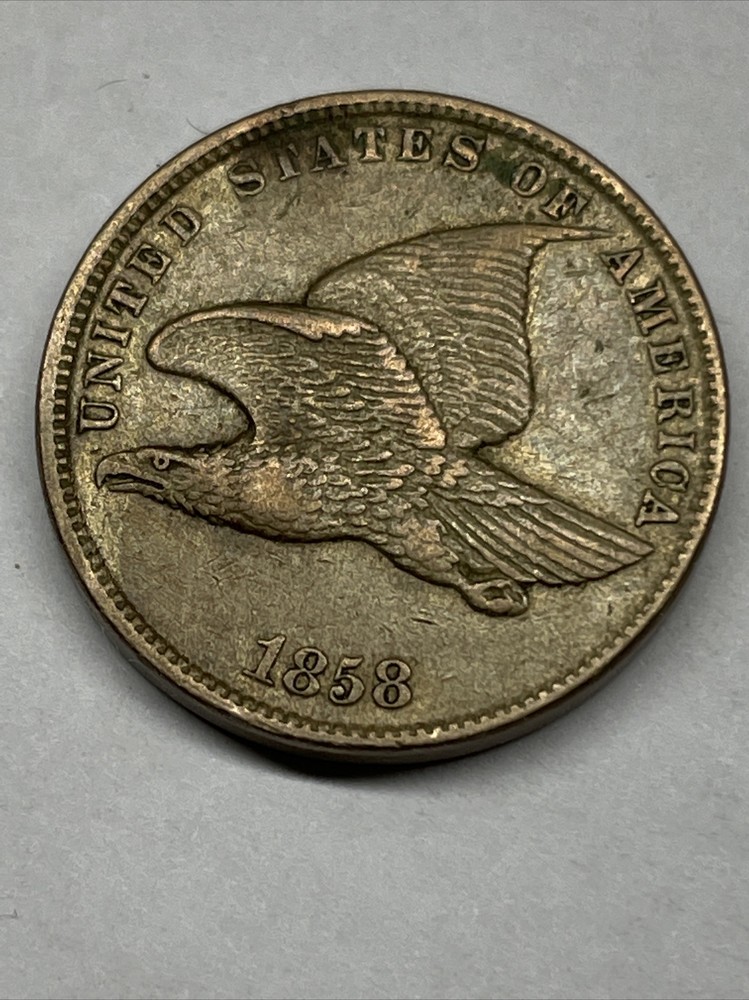 1858 Flying Eagle Cent Small Letters XF