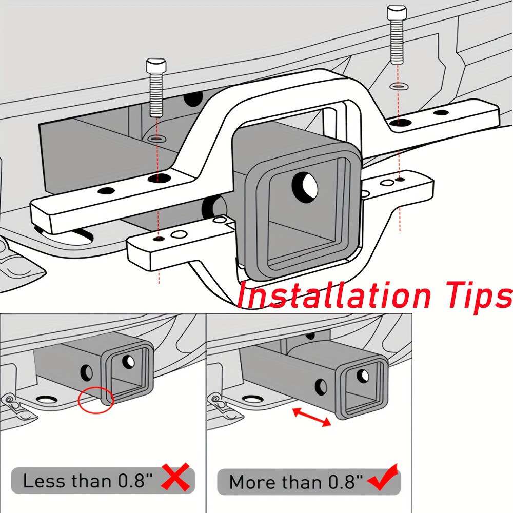 4" Tow Hitch Mounting Bracket COMBO LED Work Light Pods Backup Reverse For Truck