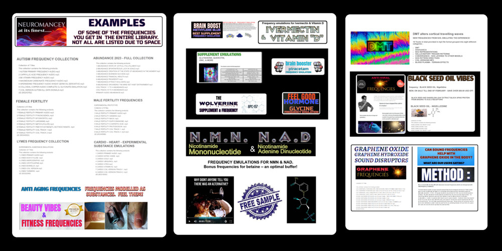 Frequencies complimentary for Spooky2 Electrotherapy Rife Frequency generator