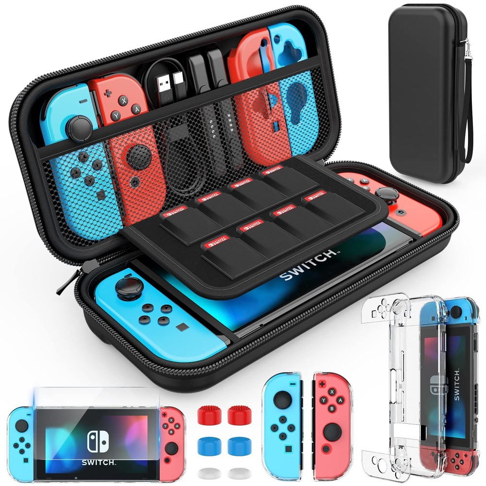 Case For Nintendo Switch Carry Case Pouch with Case HD Switch Screen Protector