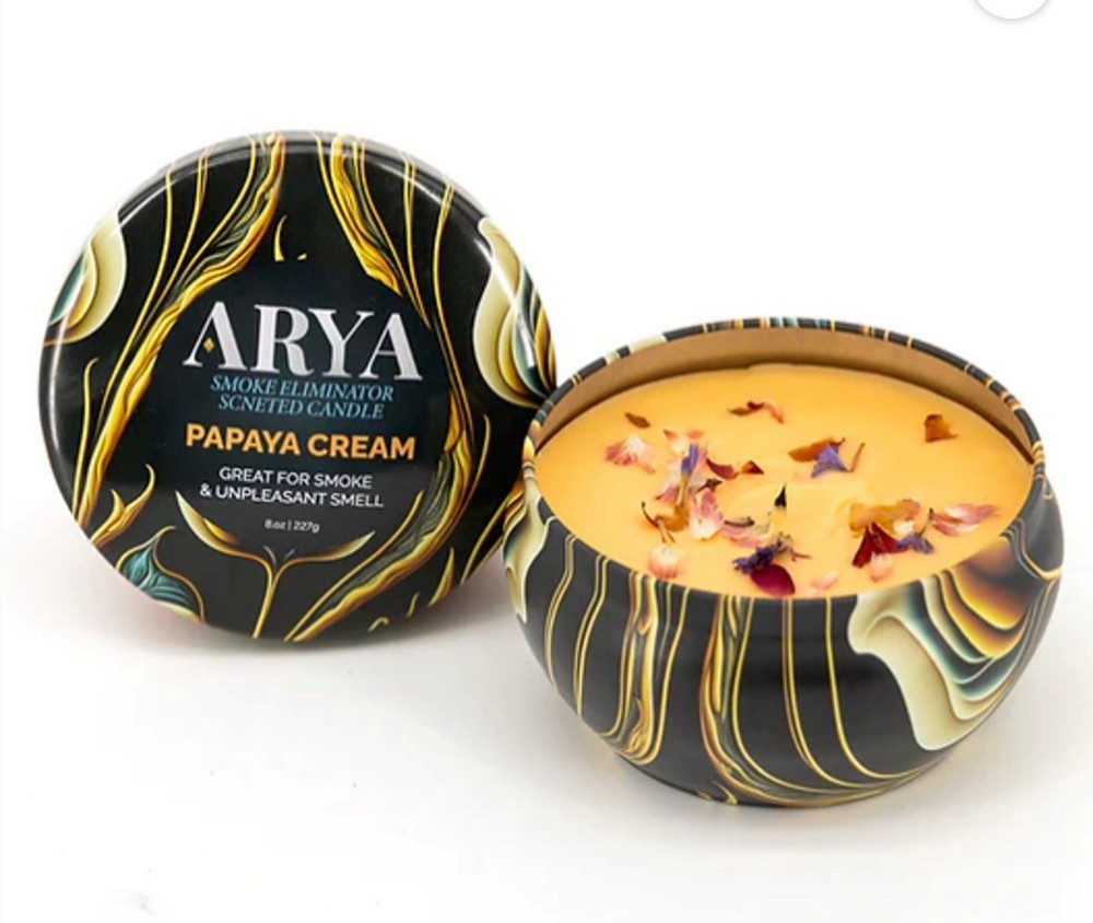 ARYA ODOR ELIMINATOR SCENTED CANDLE- 8OZ- 1CT- Assorted Scent