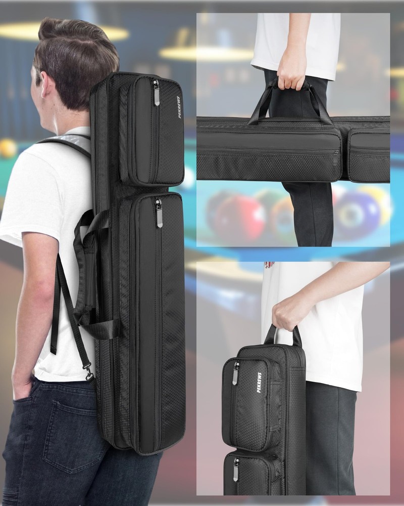 Pool Cue Case, Stick Case 4x5 with 4x5, Black