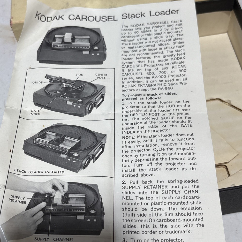 Kodak Carousel Stack Loader B40 Original Box CAT. 1514249