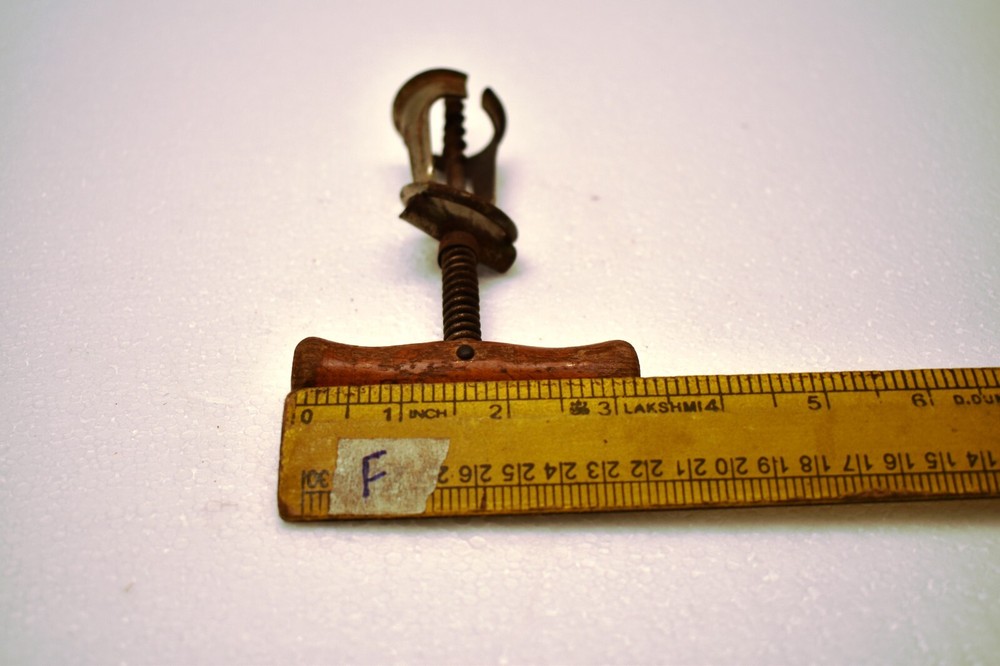 Antique Corkscrew Bottle Opener With Split Frame And Sliding Ring Collectible"2