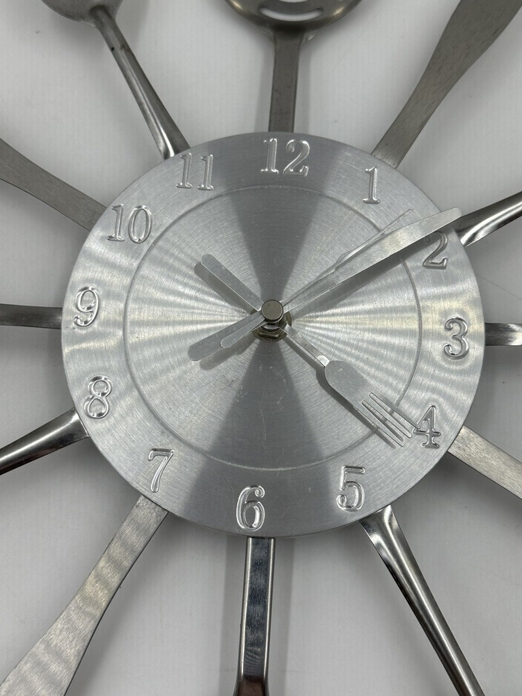 Kitchen Utensils Kitsch Clock Cool Unique Clock Retro Tested Works