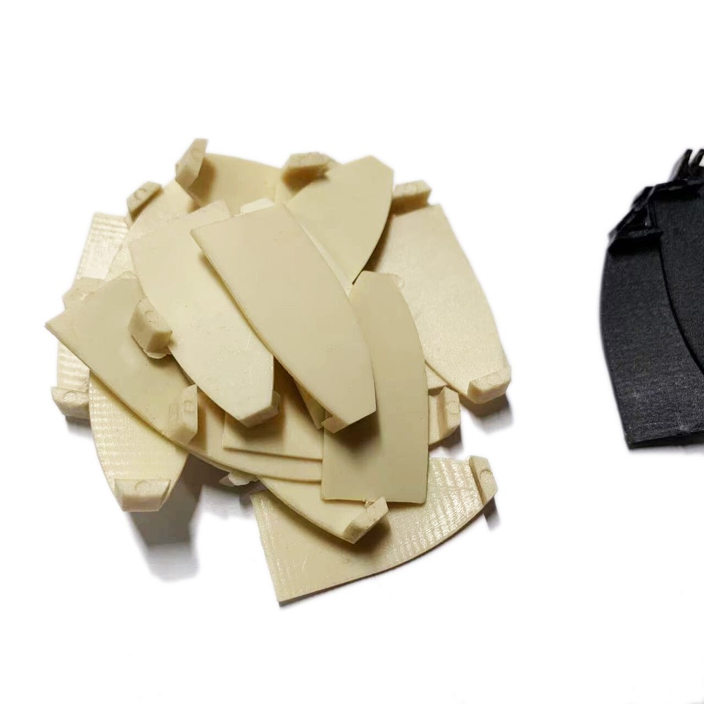 20x Cello Bow Tip Material Black Plastic Tip + Aged White Plastic Tip