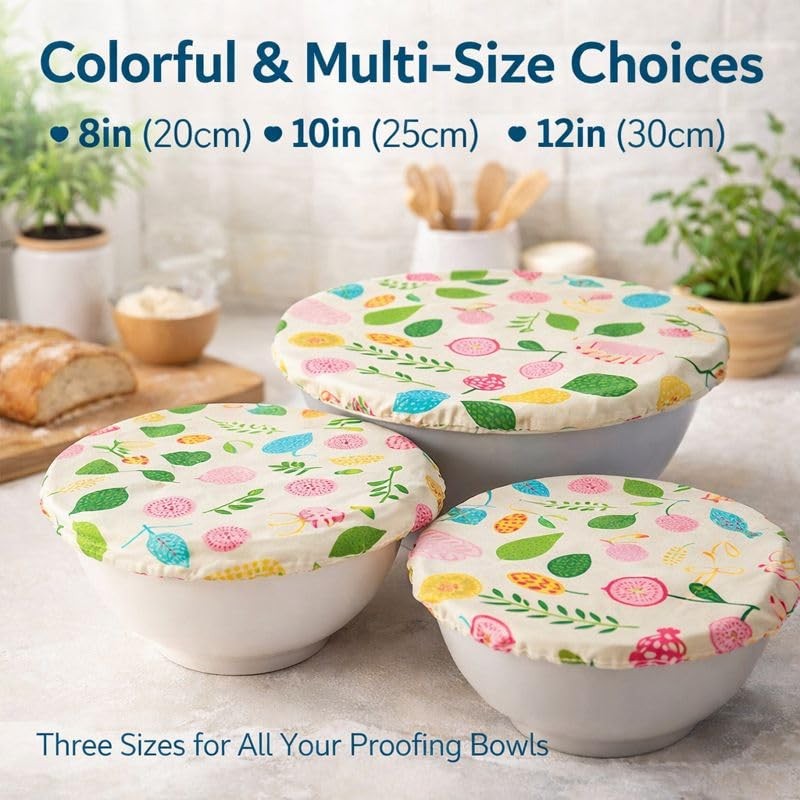 Beeswax Cotton Bread Proofing Covers – Reusable Dough 25CM(10in) Mode6-2pack