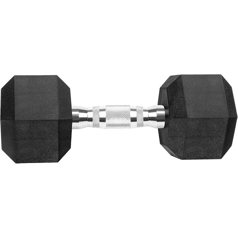 Rubber Hex Dumbbells Cast Iron Ergonomic Grip Weight Training Exercise New