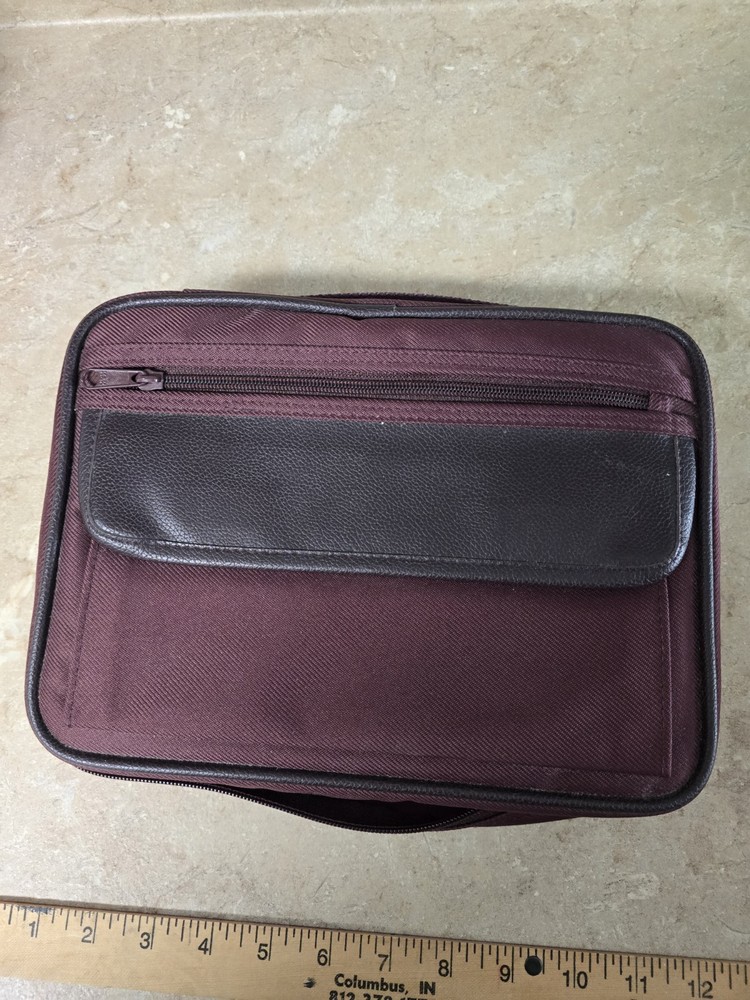 Burgundy Canvas Bible Organizer Cover