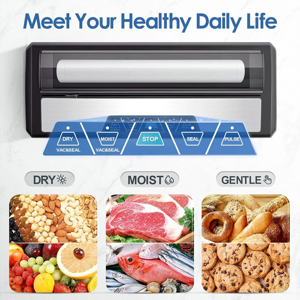 Vacuum Sealer Machine 80Kpa Automatic Food Sealer with Multiple Modes