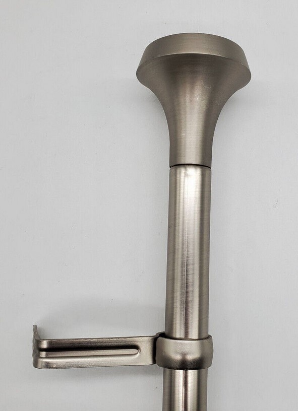 Ella 1" Adjustable Curtain Rod - Nickel, Two Sizes