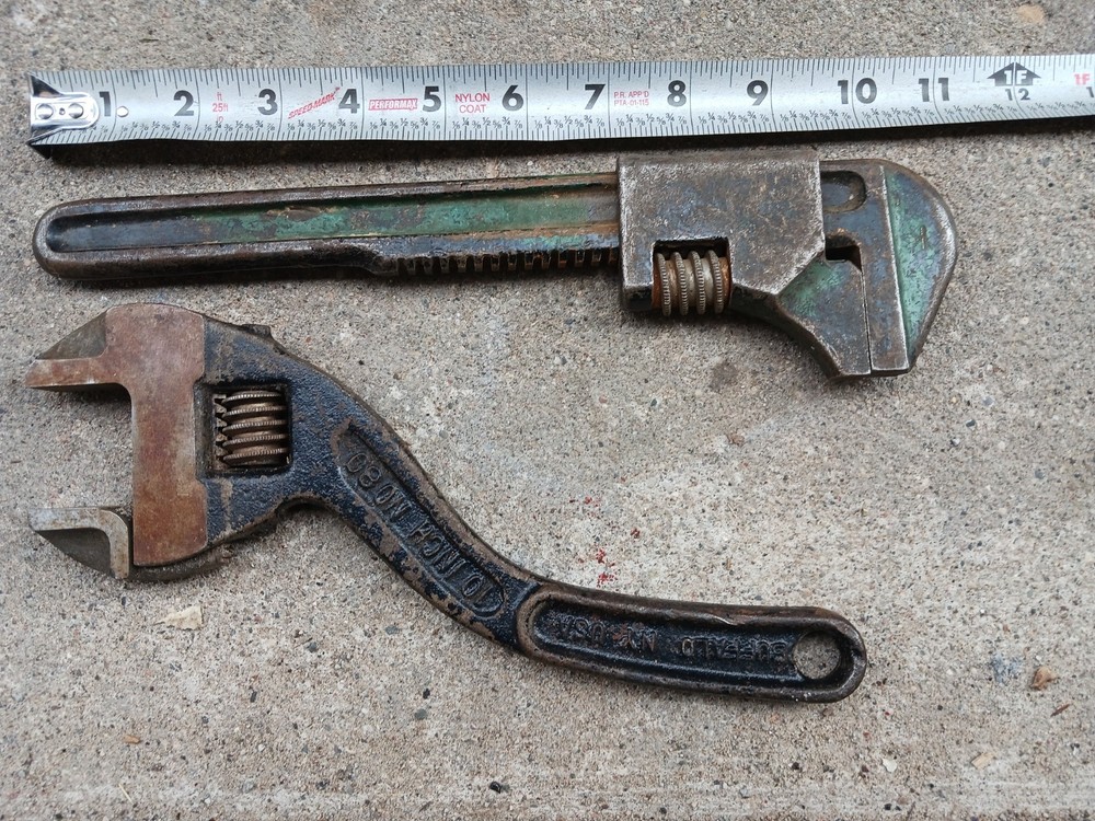 Vtg. USED KEYSTONE & BILLINGS  Pipe Wrenches  Used Tool.      Cheap Tools