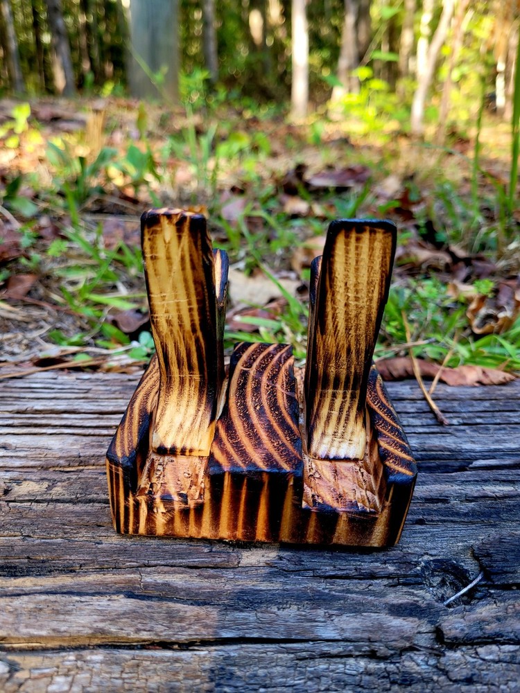 Wooden Ps5 Controller Holder Handcrafted- Burned Style (No Controller Included!)