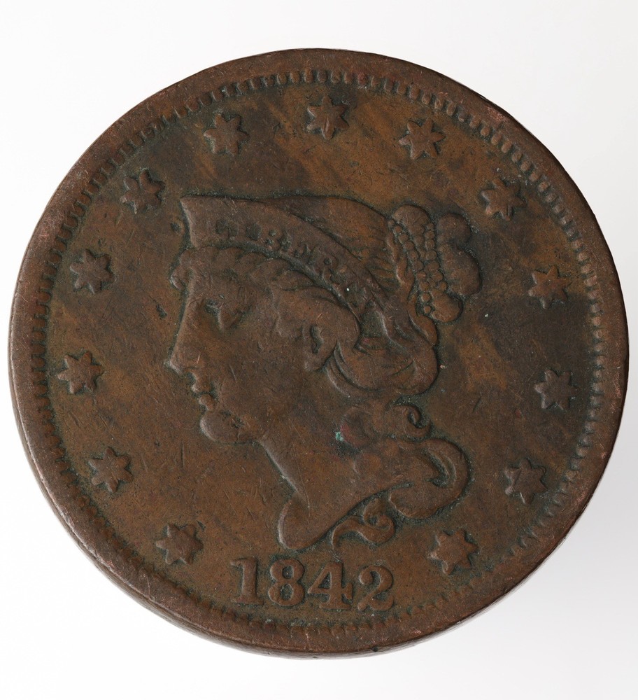 1842 Braided Hair Large Cent (B3213)