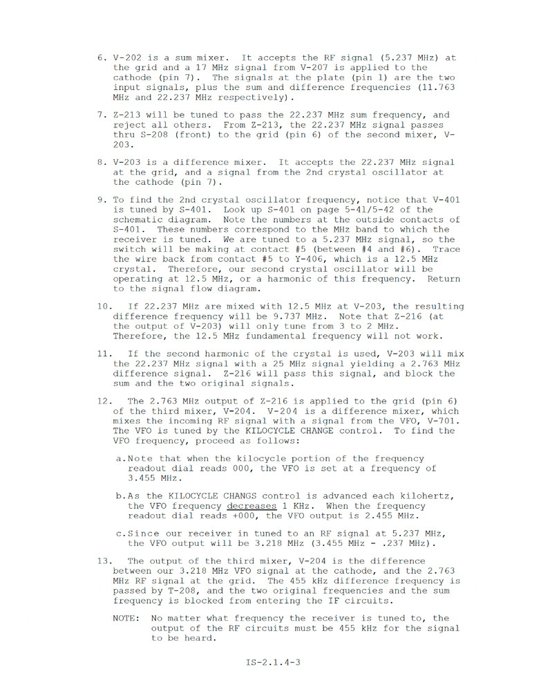 78 pg. CRYPTOLOGIC TECHNICIAN "A" R-390/URR MAINTENANCE COURSE Manual on Data CD