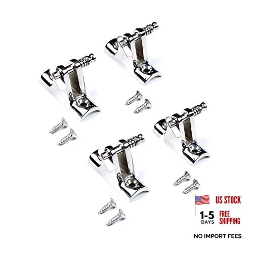 Bimini Top Deck Hinges Fitting Concave Base Hardware with Quick Pins 4 Packs
